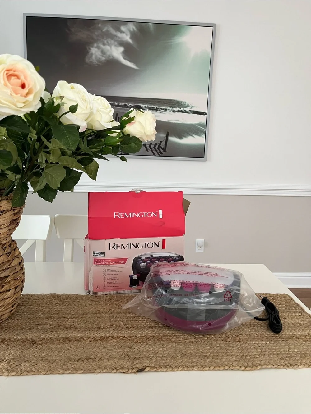 NIOB - Remington Pink and White Hot Roller Set for Hair